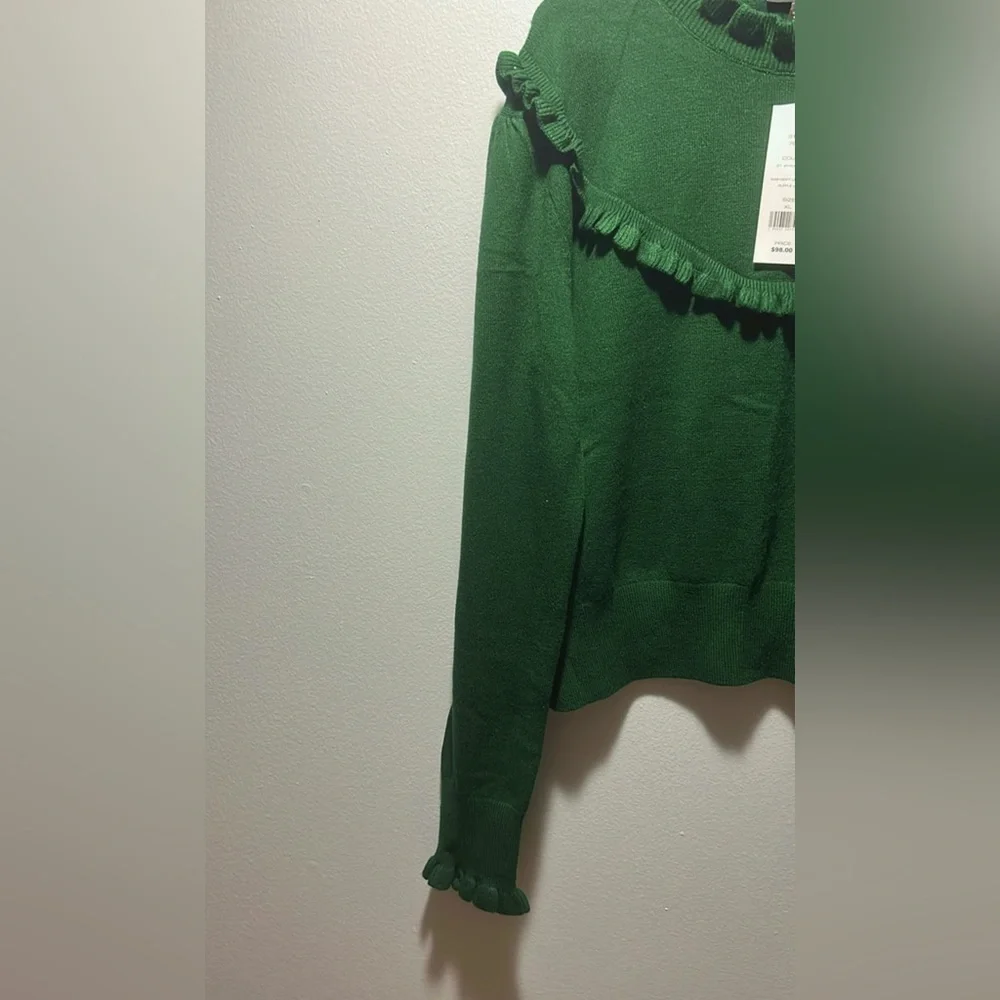 Green Ruffle Sweater - Picture 4 of 8